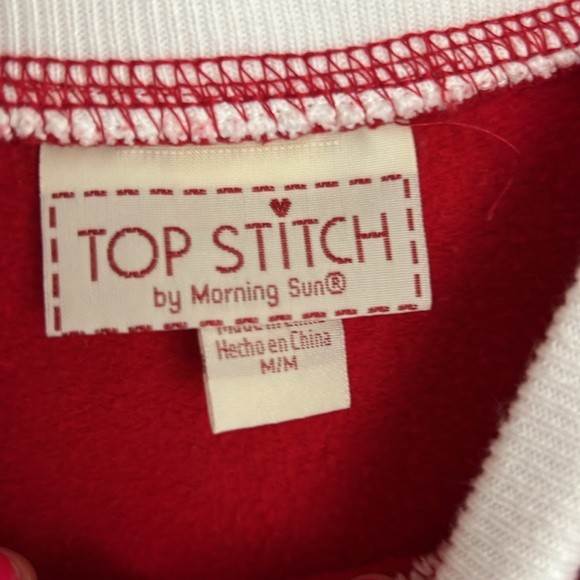 Top Stitch Medium Festive Red Snowman Sweatshirt - Picture 3 of 6